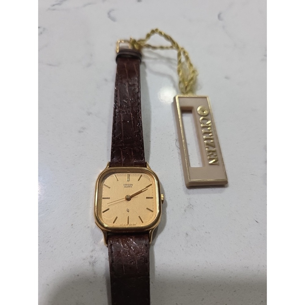 VTG Citizen Quartz Watch 4031 Men Gold Tone Oval